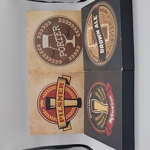 Decorative wall plaques wood. Beer Kitchen collection set of 4